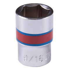 KING TONY (333518S) Головка торцевая стандартная шестигранная 3/8", дюймовая 9/16"