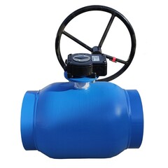 Кран стальной шаровой цельносварной PR КШ.Ф.П/П, DN-300 PN-16, длина-730мм, стандартнопроходной, приварной с редуктором