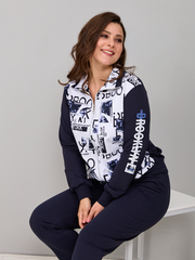 Костюм с брюками КБ-384/тсиний-бруклин