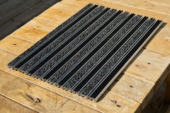 Придверная решетка Gidrolica Step – текстиль + щетка, 390×590 мм