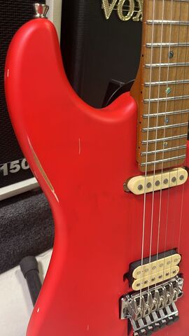 JET JS-850 Relic FR - Электрогитара, Stratocaster, корпус ольха, 22 лада, HS, цвет Relic FR, красный
