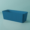 ArtCeram ACW004 38 blu avio ArtCeram SQUARE Ванна отдельностоящая, 180х80хh60см, с переливом и слив.крышкой, Livingtec (с сифоном ACA062), цвет: blu avio