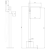 Abber AF8215W Смеситель Abber Daheim AF8215W напольный, белый матовый