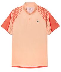 Теннисное поло Lacoste Tennis x Novak Djokovic Tricolour Polo Shirt - light orange/red/orange