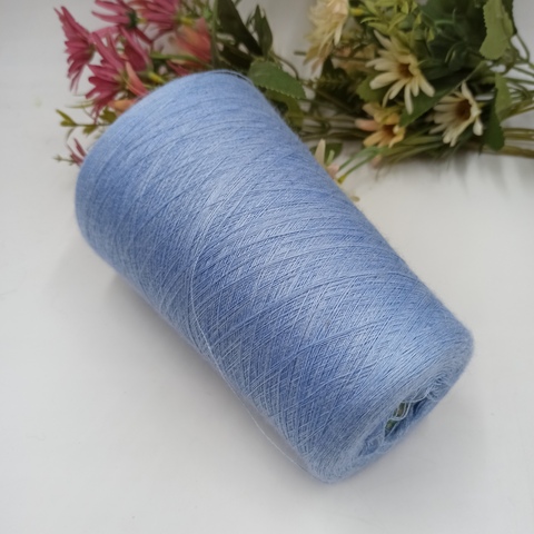 Кашемир на шелке Jaipur Cariaggi 31221/78534 Небесно голубой