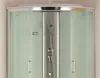 Aquanet SC-900Q SC-900Q Кабина 900х900мм,1/4 круга, хром, мат/бел, 4мм, купол, верх.душ, выс.поддон.Набор (243328)