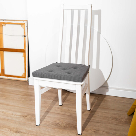 Подушка на стул JUSTINA, серый, 42/35x40x4 см