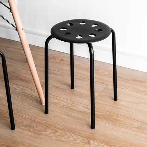 Табурет Axel чёрный, 30х45 см, полипропилен/металл