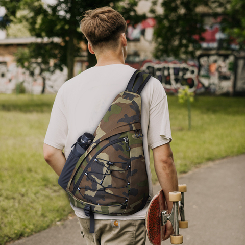 Картинка рюкзак однолямочный Nevo Rhino 9070 9070_Camo Army Green - 2
