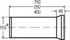 Viega 101312 101312 Oтвoд (соединительный патрубок) пpямoй D=100 мм, L = 250 мм, c мaнжетным yплoтнeниeм, пластик, альпийский белый, модель 3815