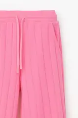 брюки  для девочки  КР 400806-1/неоновый розовый к555