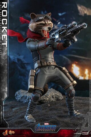Фигурка Енот Ракета масштаб 1/6 Мстители Финал Hot Toys
