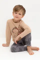 пижама  для мальчика  К 1606/кунжут,дорожная техника