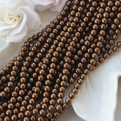 Майорка шоколадная 6 мм, 1 нить, МА087