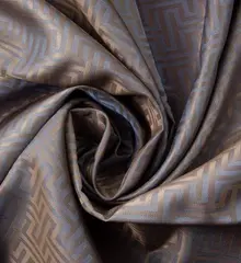 Ткань подкладочная Жаккард, шир. 145 см, 90(+/-5) гр/м2, вискоза 48%, п/э 52%, какао