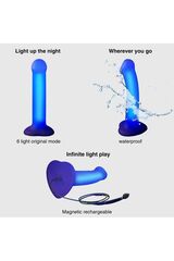 Светящийся фаллоимитатор Strap-on-me Glow-Led Dildo - M