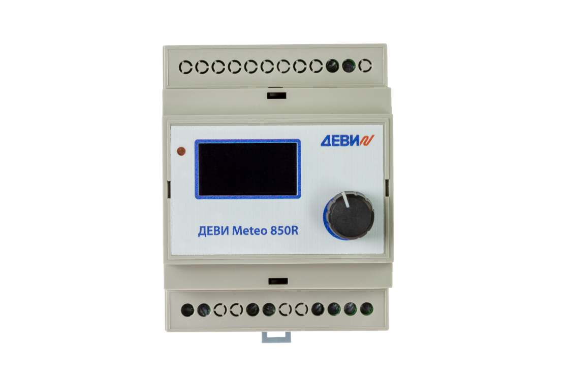 Терморегулятор ДЕВИ Meteo 850R (0°C - +50°C) на шину DIN, с датчиком температуры на проводе, 8А