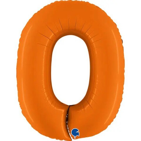 Цифра "0" Оранжевый Сатин