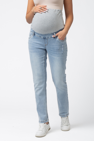 Джинсы для беременных 16197 светло-синий