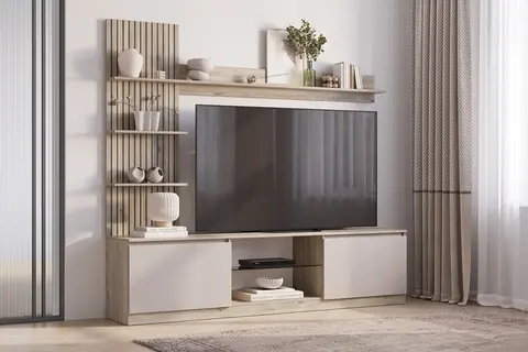 Гостиная Рио ГС-05 дуб смоки / кашемир