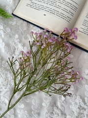 Гипсофила искусственная Сиреневая, высококачественный пластик, на ветке 54 см, набор 2 ветки