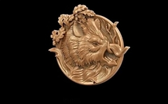 Силиконовый молд Кабан (медальон) № 0471