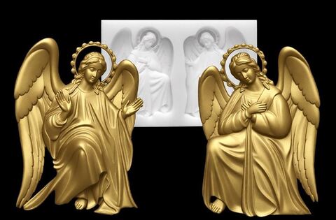 Силиконовый молод № 0208 Ангелы 2 в 1