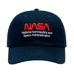 Бейсболка Alpha Industries Nasa Worm Logo Cap Rep. Blue (Синяя)