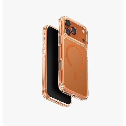 Чехол Uniq Lifepro Xtreme Case для iPhone 17 Pro Max, Прозрачно-оранжевый | Frost Clear/Volt Orange