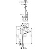 Душевая система внешнего монтажа с термостатом 109,9 см с верхней лейкой 18х18 см Hansgrohe Crometta 27265400