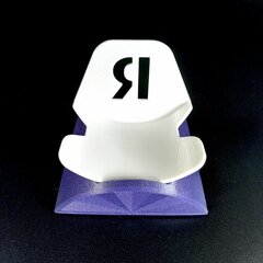 Подставка настольная для Яндекс станции Лайт, 3D печать, белая с фиолетовым