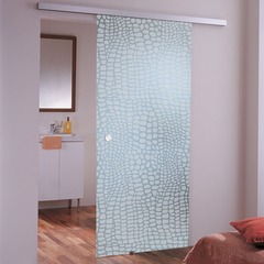 Купить Межкомнатная раздвижная стеклянная дверь Аллигатор стекло бесцветное матовое