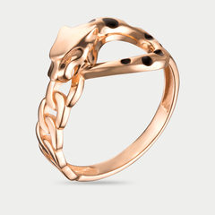 Кольцо женское из розового золота 585 пробы без вставки (арт. К5098)