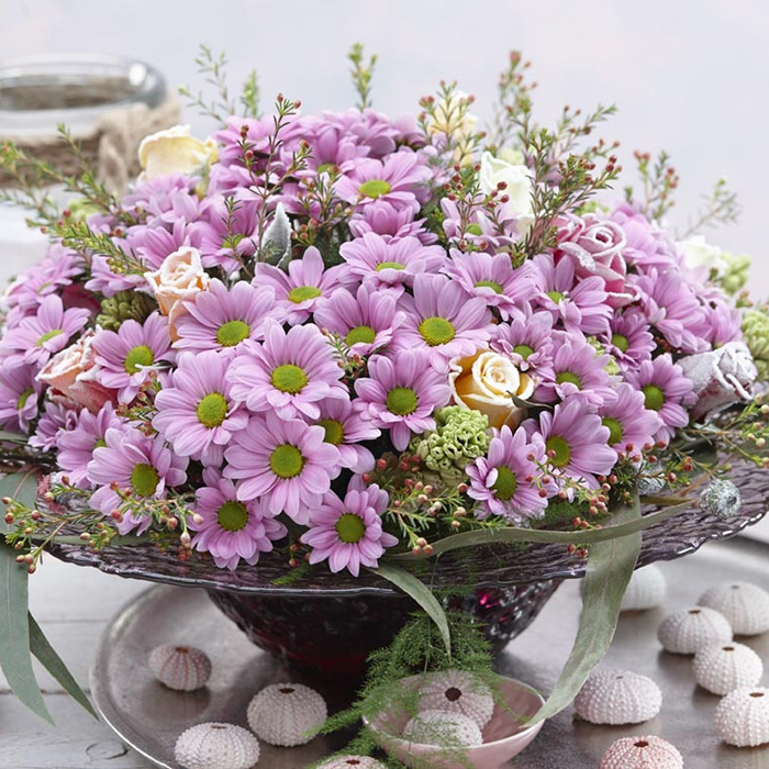 Хризантемы кустовые нежно-розовые Bacardi Pearl от 3шт