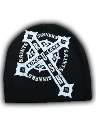 Rush Couture | Шапка мужская SAINT SYNER CROSS BEANIE Black RC228 с крестом перед