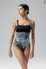 Strap leotard, stained in print | mud