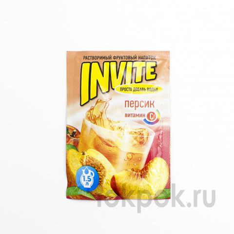 Растворимый напиток INVITE со вкусом персика, 9 гр