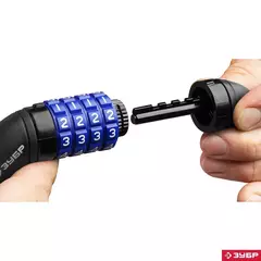 ЗУБР 950 мм, d 10 мм, кодовый, с изменяемым кодом, тросовый замок, Профессионал (37262-95)