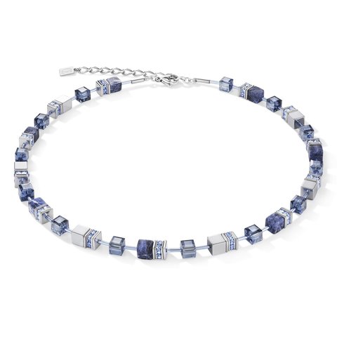 Колье Coeur de Lion Blue 4017/10-0700 цвет серебряный, голубой