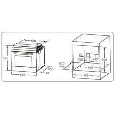 Встраиваемый духовой шкаф Evelux EO 620 B