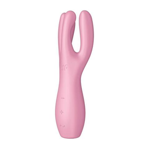 Розовый клиторальный вибромассажер Threesome 3 - Satisfyer 4037158