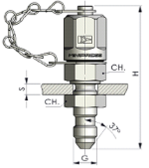 КТ 16x2 JIC (Ш) 7/16-20 переборочная металл.-пластик.