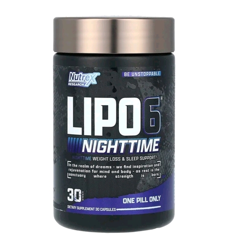 Nutrex research, LIPO 6, Night, 30 капсул