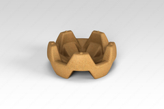 Вазон "Flox" песочный гранит ЭкоПром(730x730x295см;5кг;Песочный гранит) - арт.557355