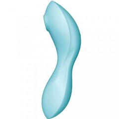 Вакуумный стимулятор с вибрацией Satisfyer Curvy Trinity 5+ голубой