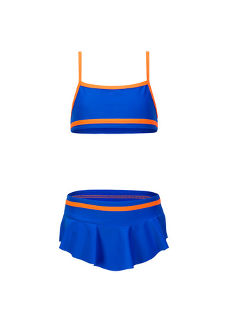 Купальник синий двухпредметный с юбочкой