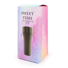 Телесный мастурбатор-вагина Sweet Time в черной колбе - 