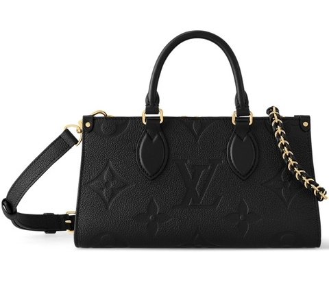 Сумка-тоут LOUIS VUITTON On The Go East West со съемным ремнем-цепочкой с плетёной отделкой из кожи