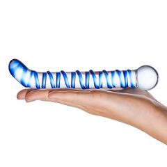 Изогнутый стеклянный фаллос G-Spot Glass Dildo - 17 см. - 