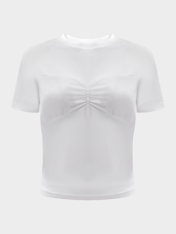 Футболка с эффектом бра / white